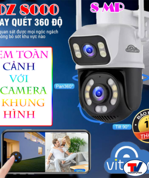 CAMERA 2 KHUNG HÌNH VITACAM DZ8000 CHÍNH HÃNG