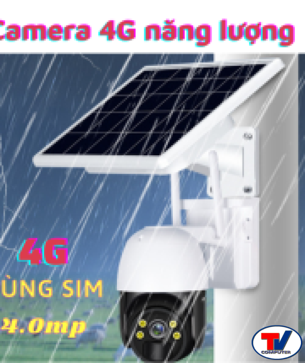 Camera ip Dùng sim 4G ESEECLOUD 4.0mp-năng lượng-xoay