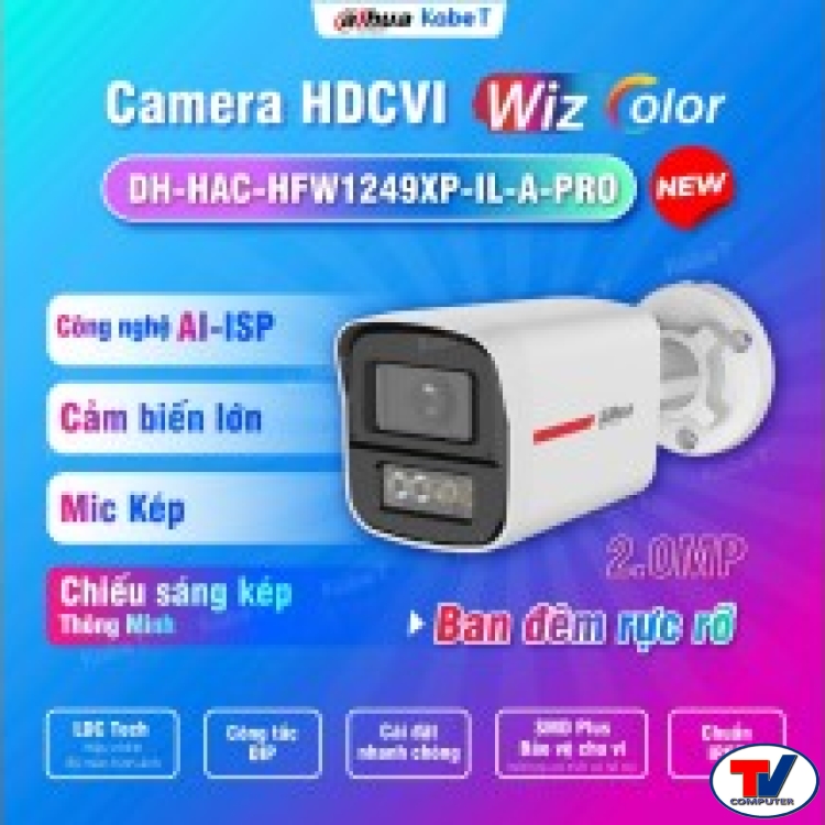 Camera Dahua 2Mp DH-HAC-HFW1249XP-IL-A-PRO