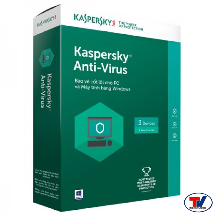 PHẦN MỀM DIỆT VIRUS KASPERSKY ANTI VIRUS (3 USER) 2017