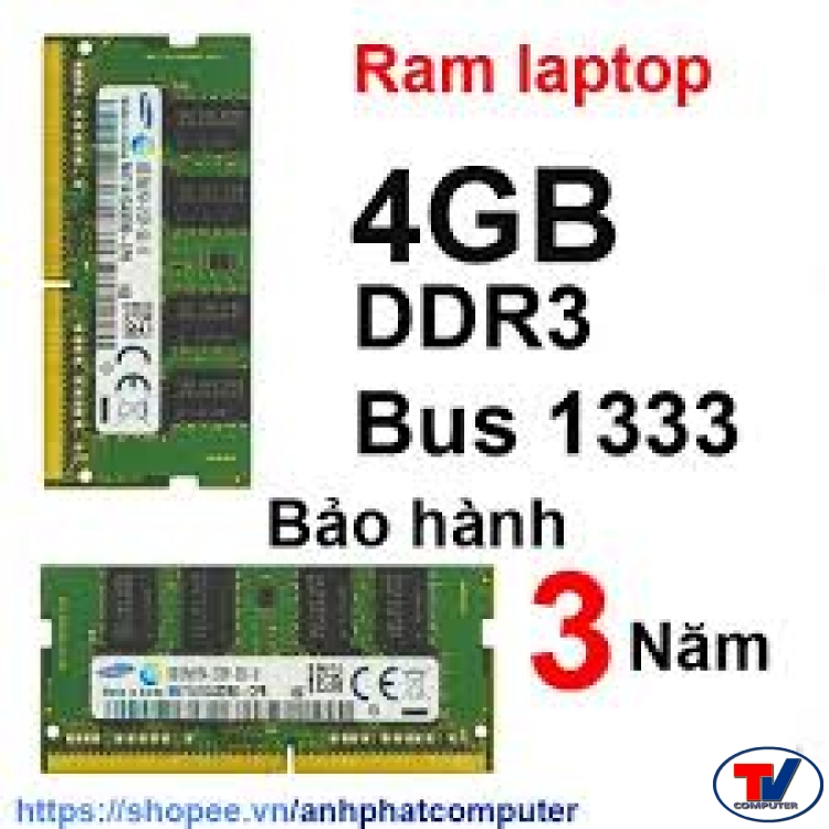 DDRam III 4G/Bus 1333 laptop máy bộ
